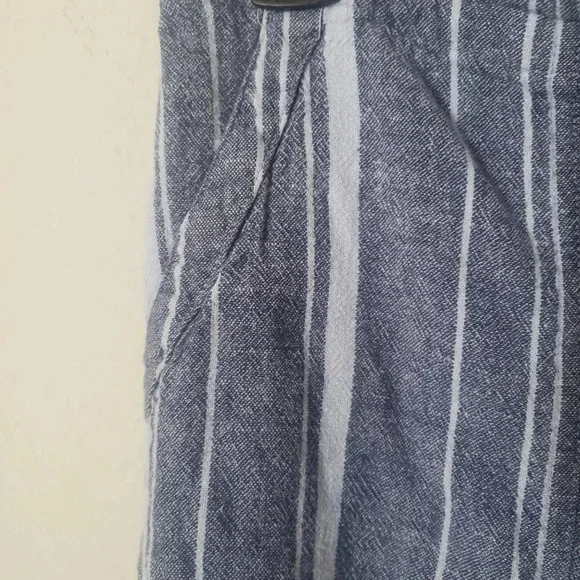 Ellen Tracy Stiped Linen Pants - Picture 5 of 7